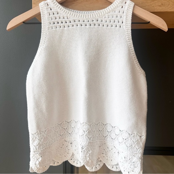 abercrombie kids Other - Abercrombie kids white crochet knit tank top 13/14